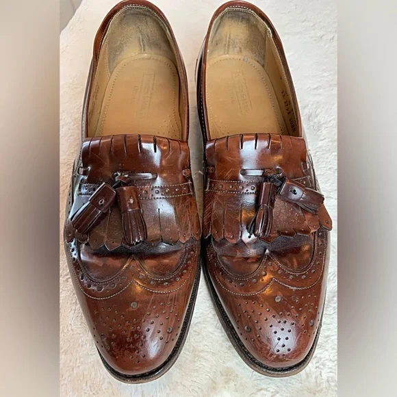 Johnston & Murphy Brown Leather Tassel Loafers - Picture 2 of 7